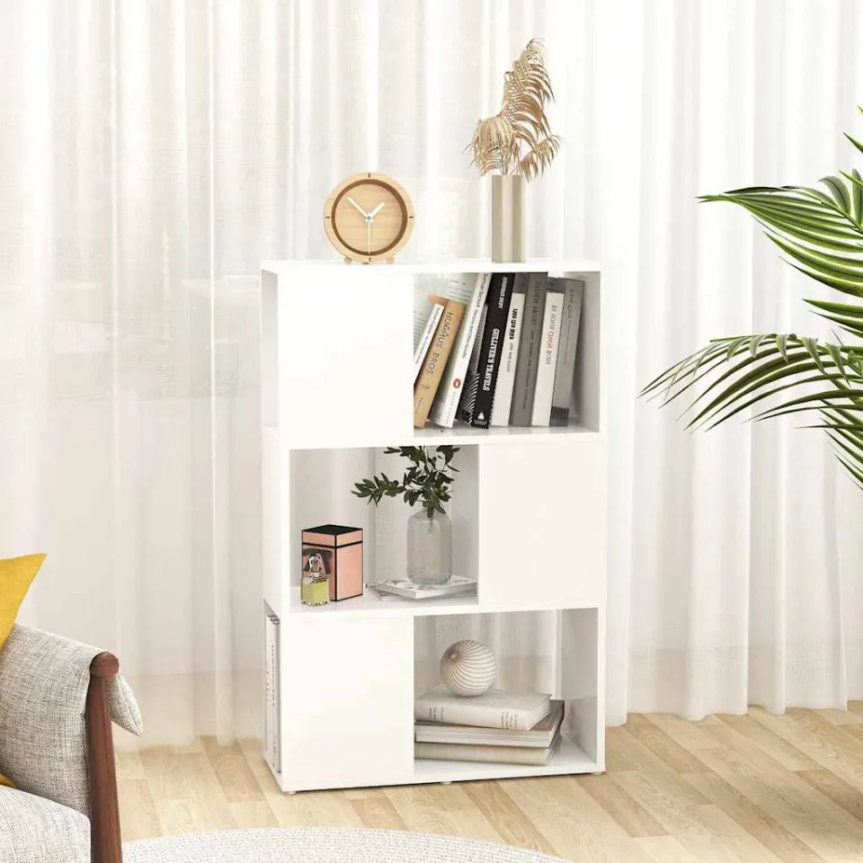 vidaXL Boekenkast/kamerscherm 60x24x94 cm bewerkt hout wit, foto 3