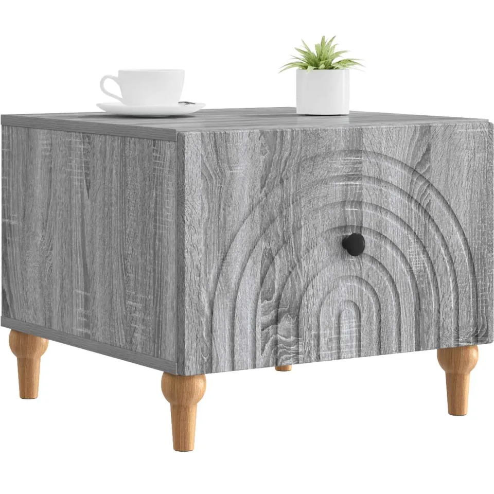 vidaXL Salontafel met lade Grijs sonoma 49 x 50 x 40 cm Bewerkt hout, foto 3
