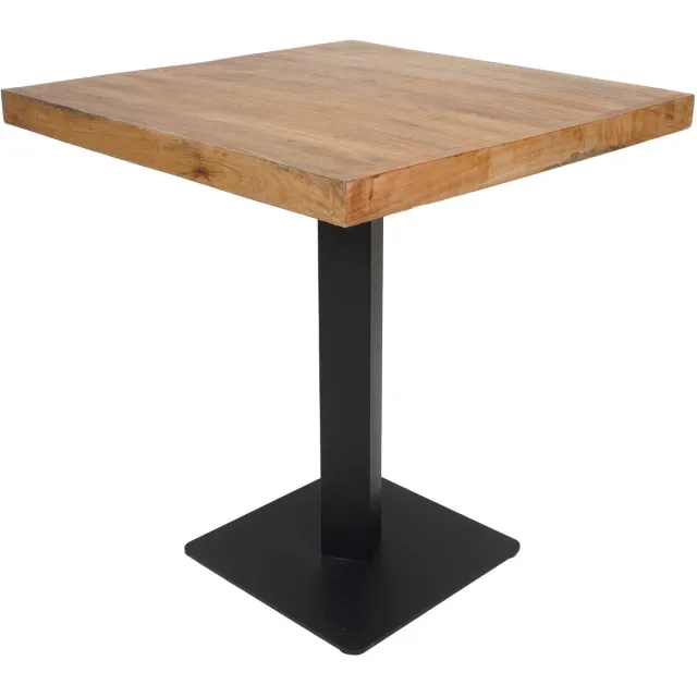 Home67 Horeca Eettafel - Mangohout - 70 x 70 cm Bruin