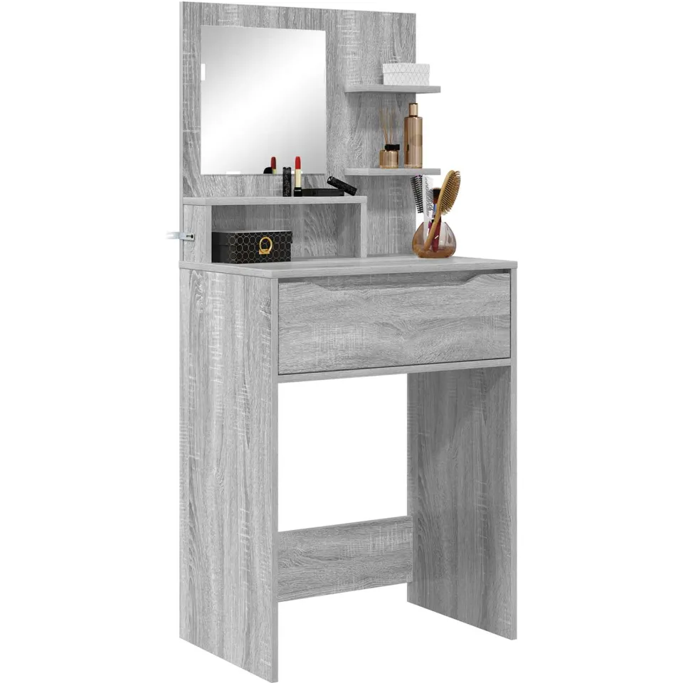 vidaXL Slaapkamer Kaptafels Grijs Sonoma 60 x 39,5 x 135 cm