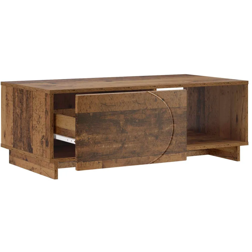 vidaXL Salontafel Oud hout 95 x 50,5 x 35 cm Bewerkt hout Bruin