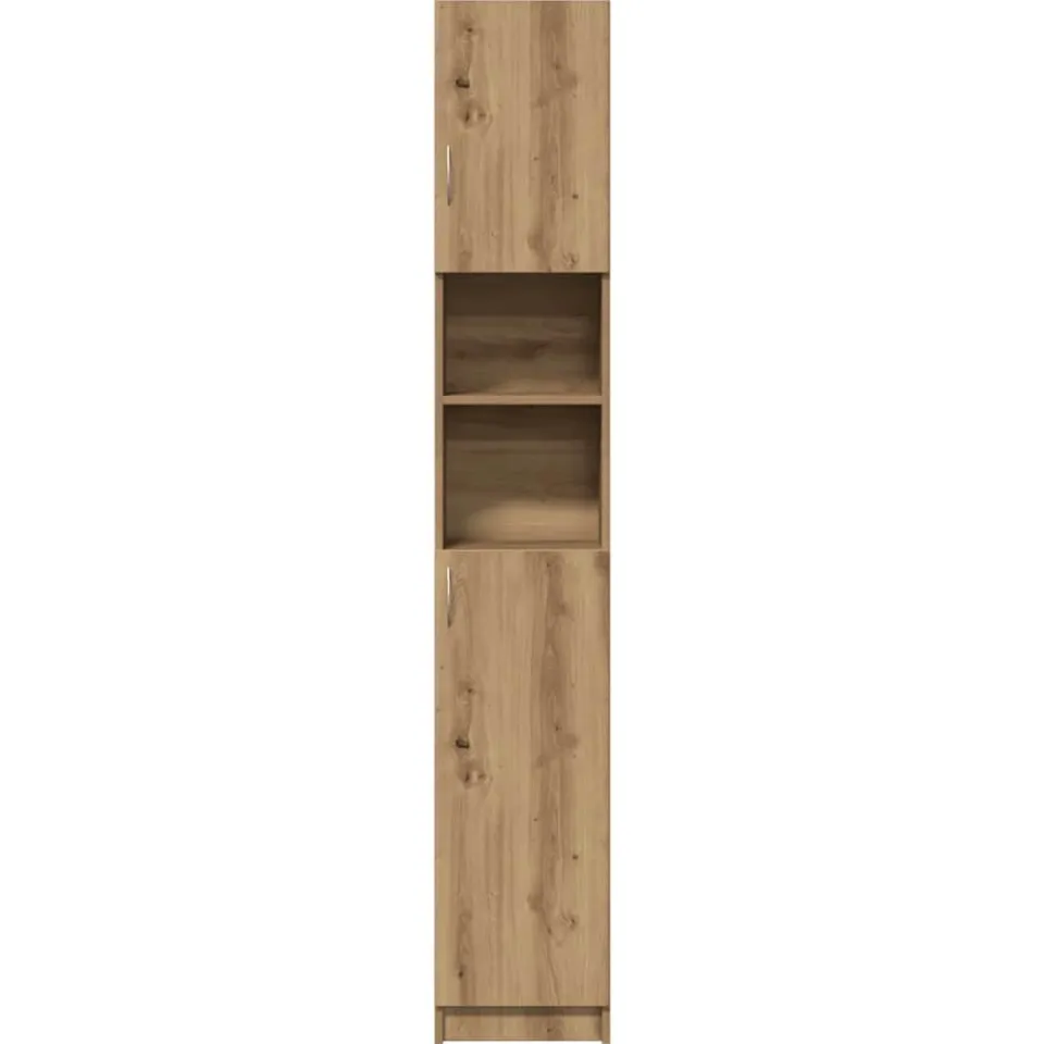 vidaXL Badkamerkast Artisan Eiken 32x25,5x190 cm Bewerkt Hout Bruin