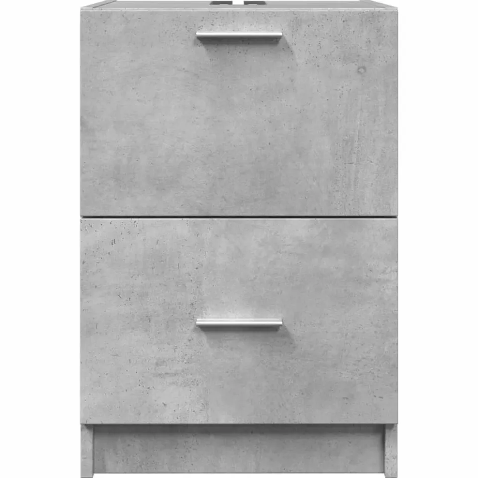 vidaXL Wastafelkast 40x37x59 cm bewerkt hout betongrijs
