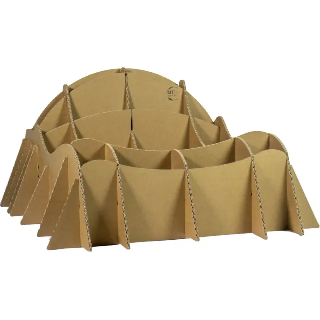 Kartent Kartonnen doe-het-zelf gazon stoel - 91 x 80 x 43 cm - Kartent Bruin