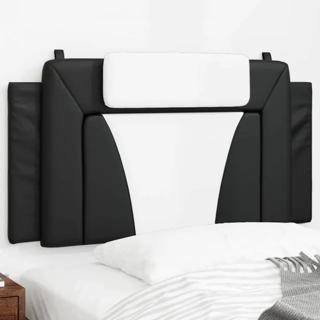 vidaXL Hoofdbordkussen "Viana" 100 cm kunstleer zwart en wit