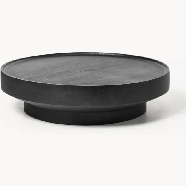 Westwing Collection Ronde XL salontafel Benno van mangohout Zwart