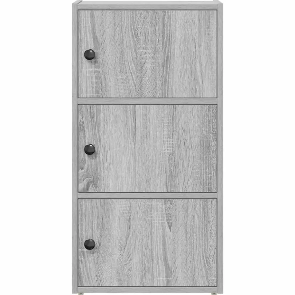 vidaXL Boekenkast 40x24x77 cm bewerkt hout grijs sonoma eikenkleurig, foto 4