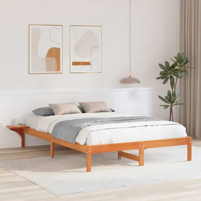vidaXL Bedframe Wasbruin 150 x 200 cm Massief grenenhout
