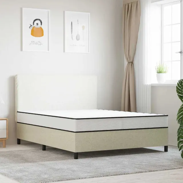 vidaXL Binnenveringmatras middelhard 160x200 cm wit