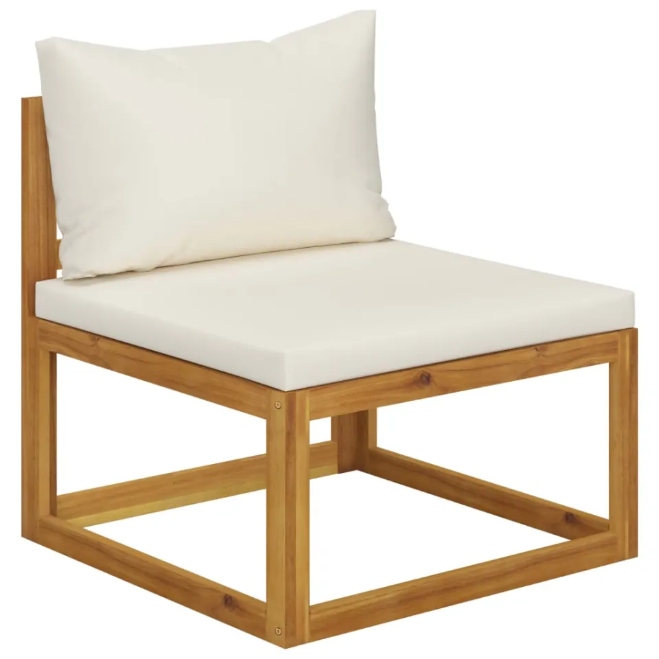 vidaXL 6-delige Loungeset met kussens massief acaciahout bruin, foto 3