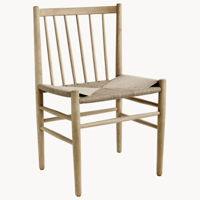 FDB Møbler Handgeweven eikenhouten stoel Beige