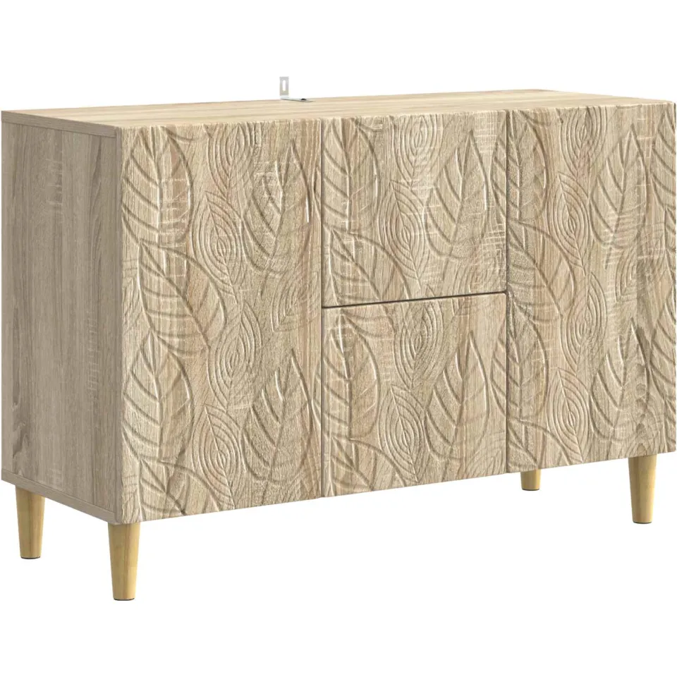 vidaXL Dressoir Sonoma Eiken 89 x 34,5 x 60 cm Bewerkt hout Bruin