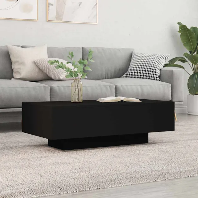 vidaXL Salontafel 100x49,5x31 cm bewerkt hout zwart, foto 2