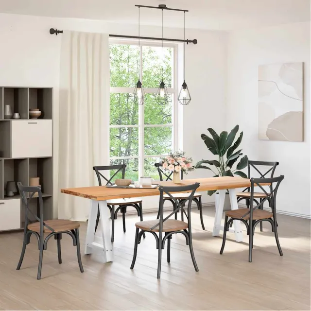 vidaXL Eettafelpoten 2 st A-vormig 50x(72-73) cm staal wit