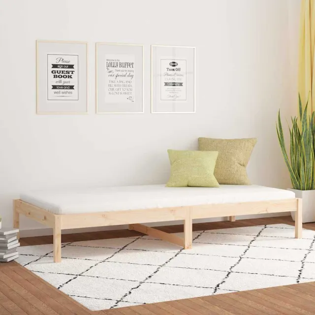 vidaXL Slaapbank 90x190 cm massief grenenhout Bruin