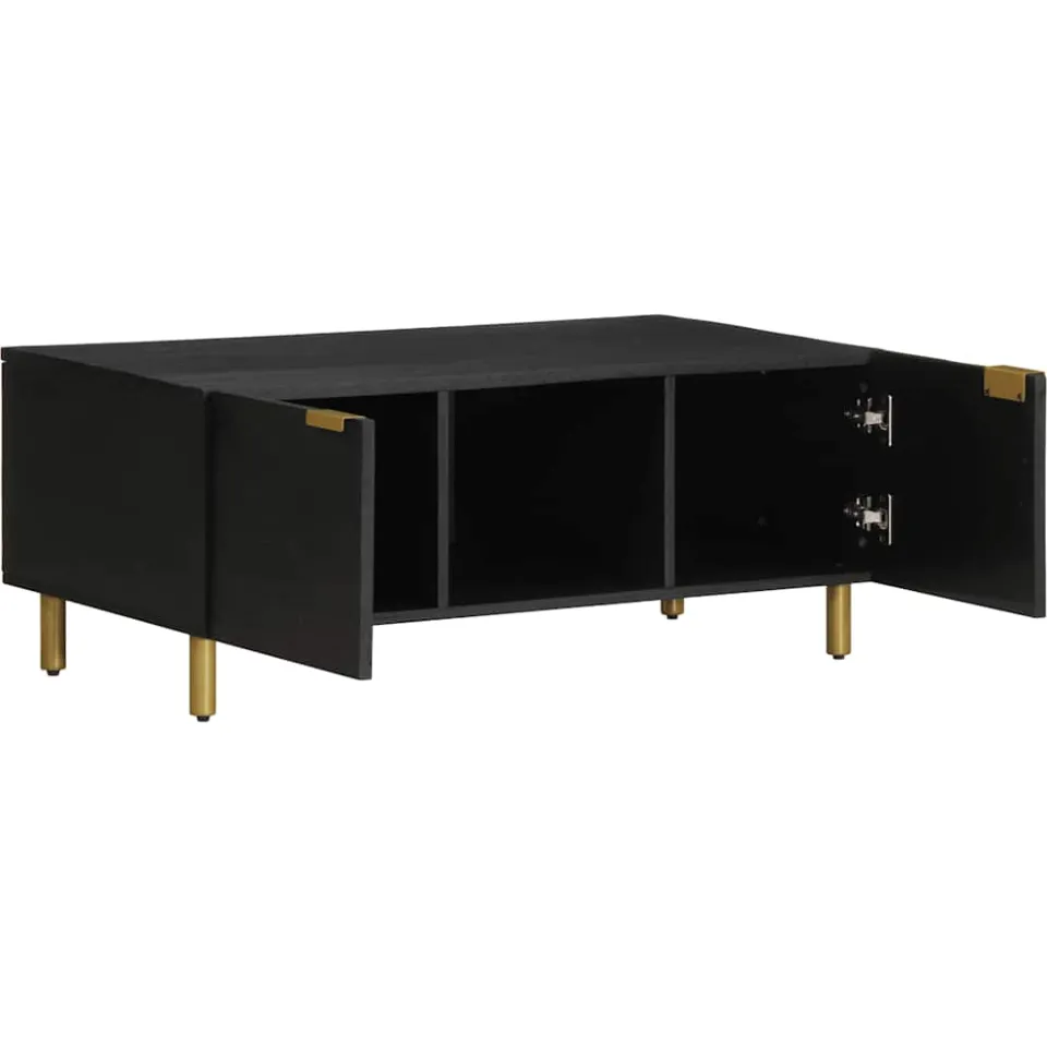 vidaXL Salontafel 100x54x40 cm bewerkt hout zwart, foto 2