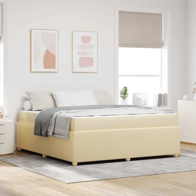 vidaXL Bedframe Crème 180 x 200 cm Stof