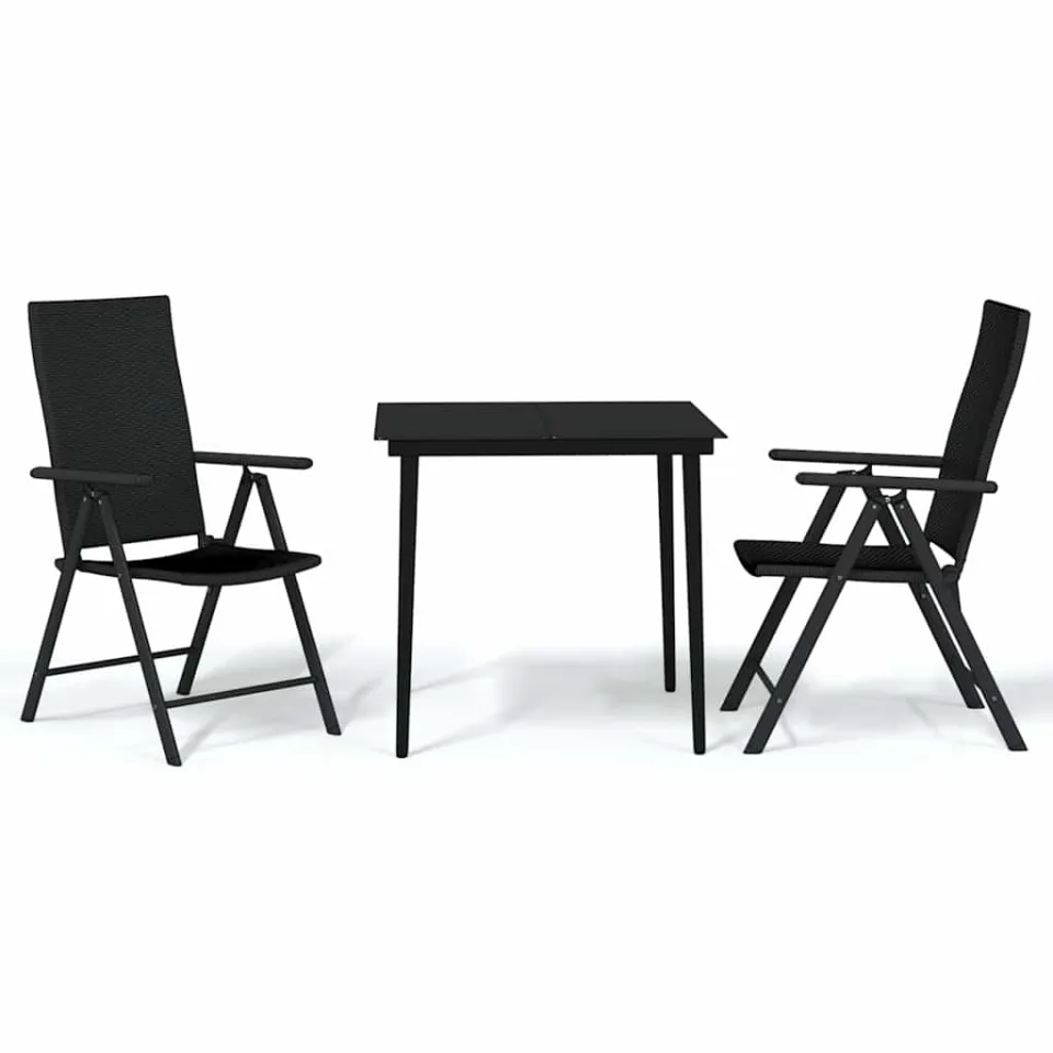 vidaXL 3-delige Tuinset zwart, foto 3