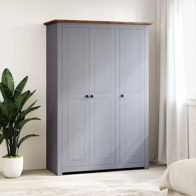 vidaXL Kledingkast Panama Range 118x50x171,5 cm grenenhout grijs, foto 2