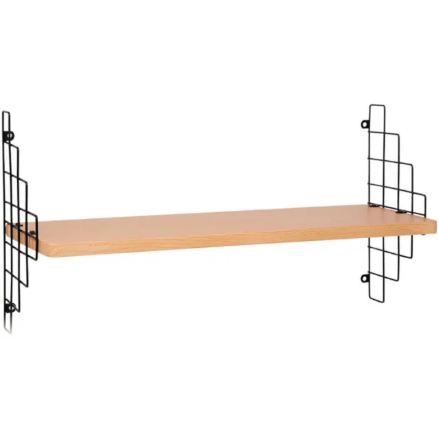 OSTARIA Wandplank Carole - bruin/zwart - MDF/metaal - 50 cm - muurplank - hangplank