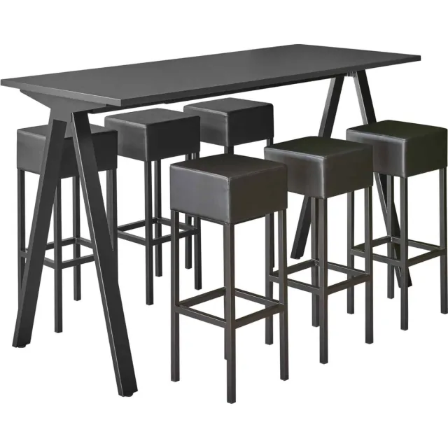 ABC Kantoormeubelen Bartafel Victory breed 160CM kleur frame Wit (RAL9010) kleur blad Logan eiken Wit (RAL9010)/Logan eiken