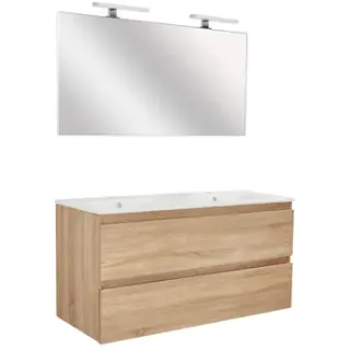 Allibert Badmeubelset Bazil 120cm Met 2 Laden Eiken Hout