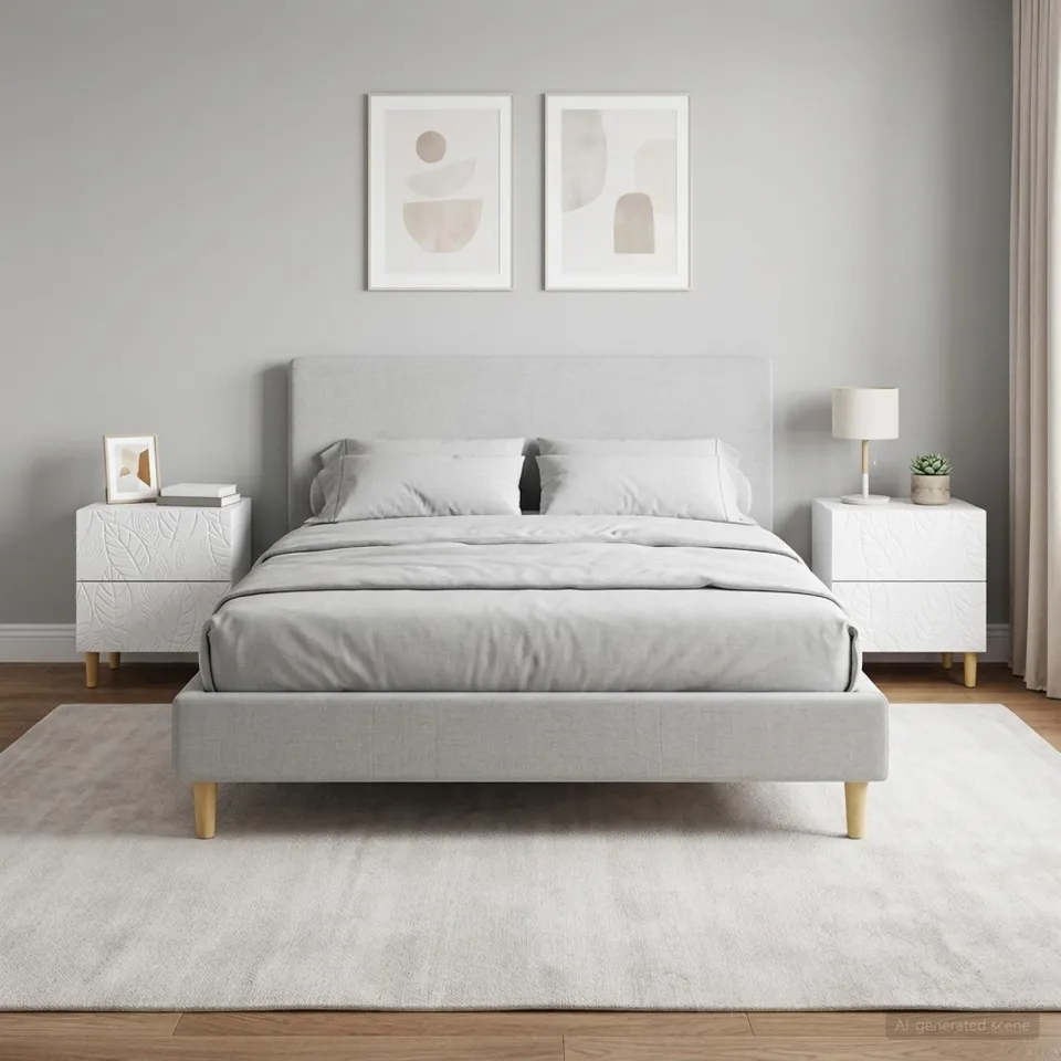 vidaXL Nachtkastje 2 st Hoogglans Wit 43 x 34,5 x 48 cm Bewerkt hout, foto 3
