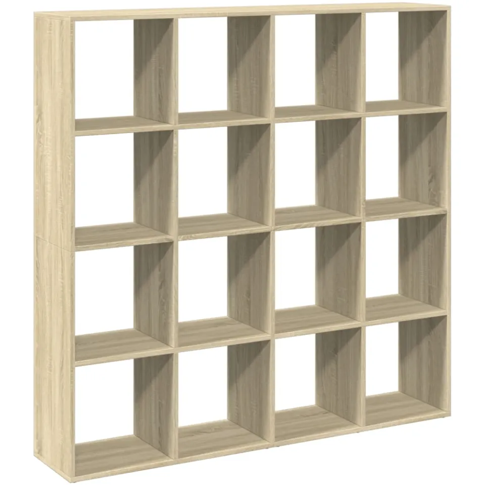 vidaXL Boekenkast 137,5x29x137,5 cm bewerkt hout sonoma eikenkleurig Bruin