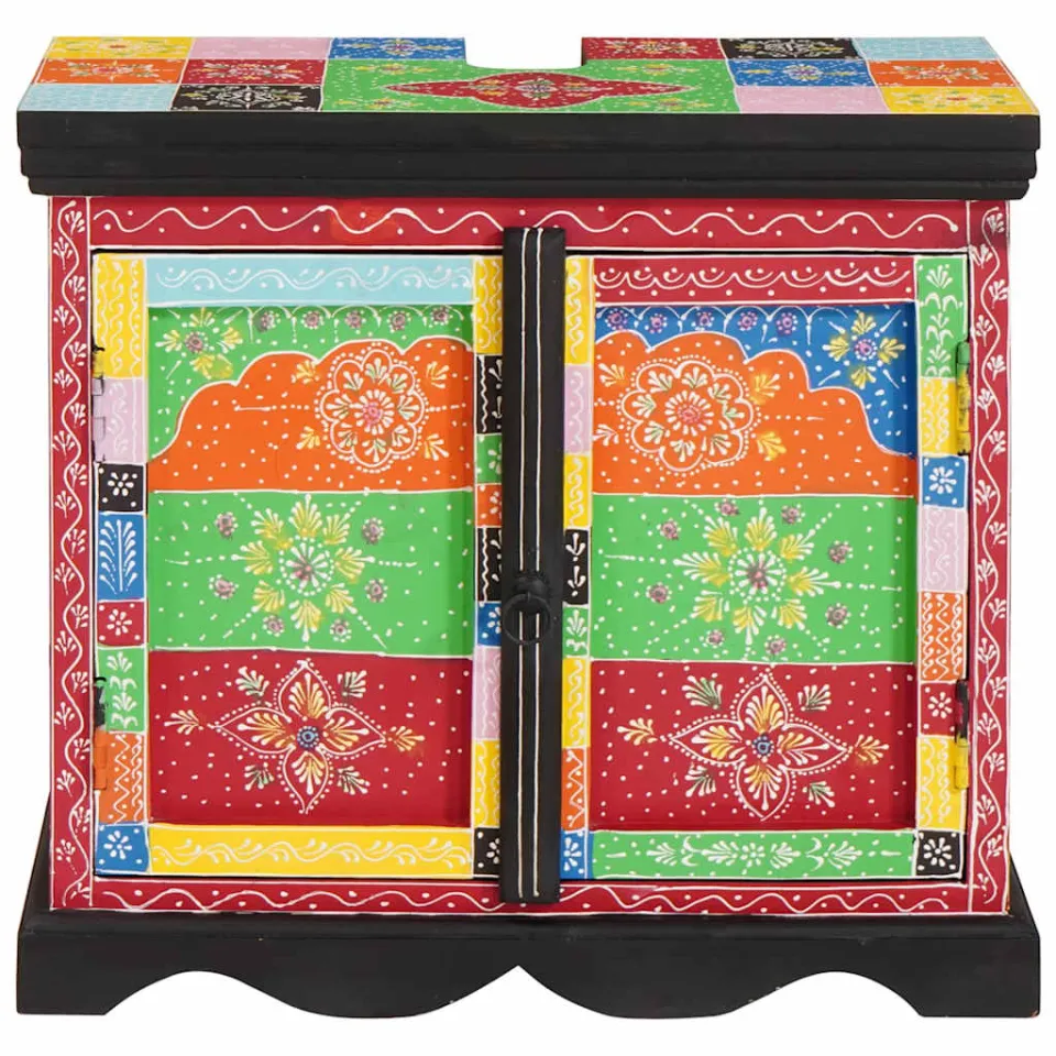 vidaXL Wastafelkast Bruin 60 x 35 x 55 cm Massief Mango Hout, foto 2