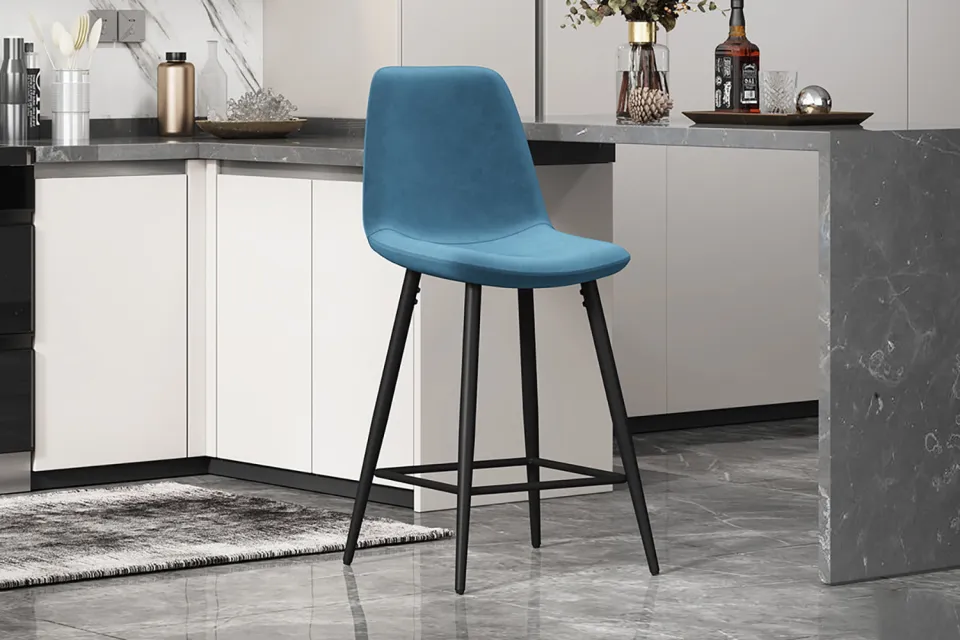 Barkruk Aylin lichtblauw blauw, foto 3