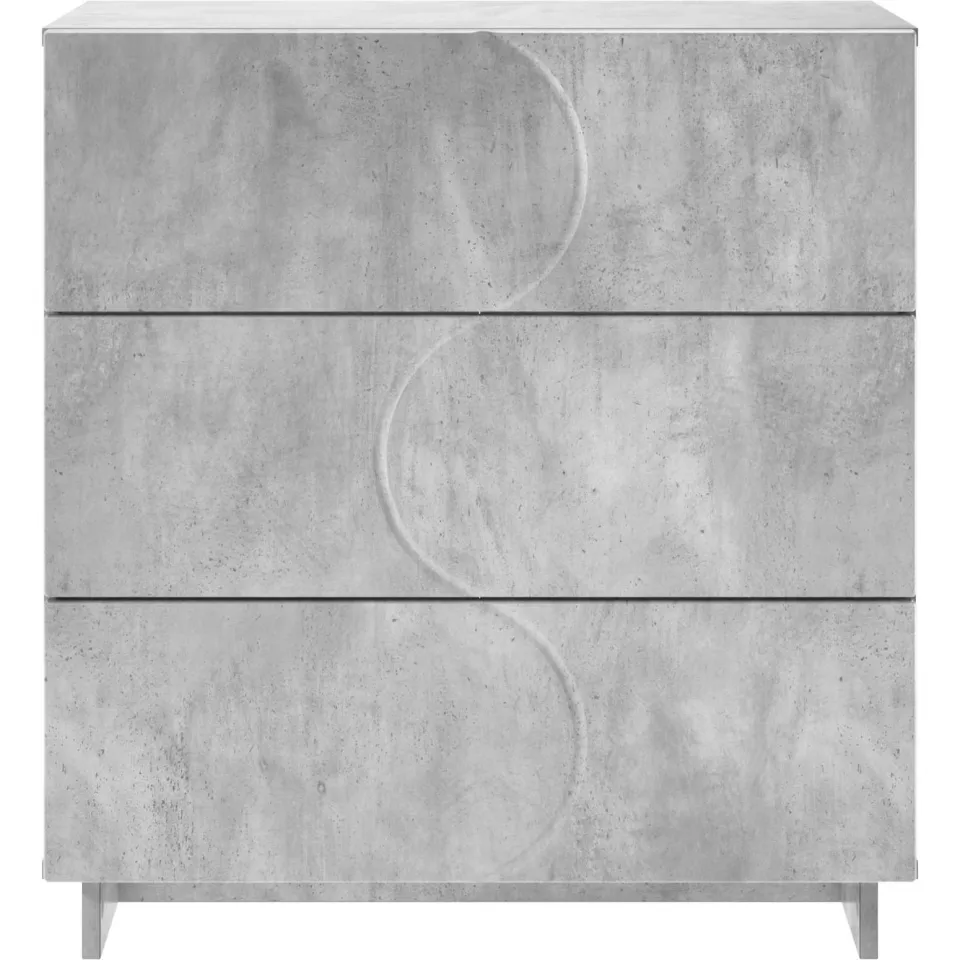 vidaXL Dressoir Betongrijs 70 x 38 x 75 cm Bewerkt hout grijs, foto 4