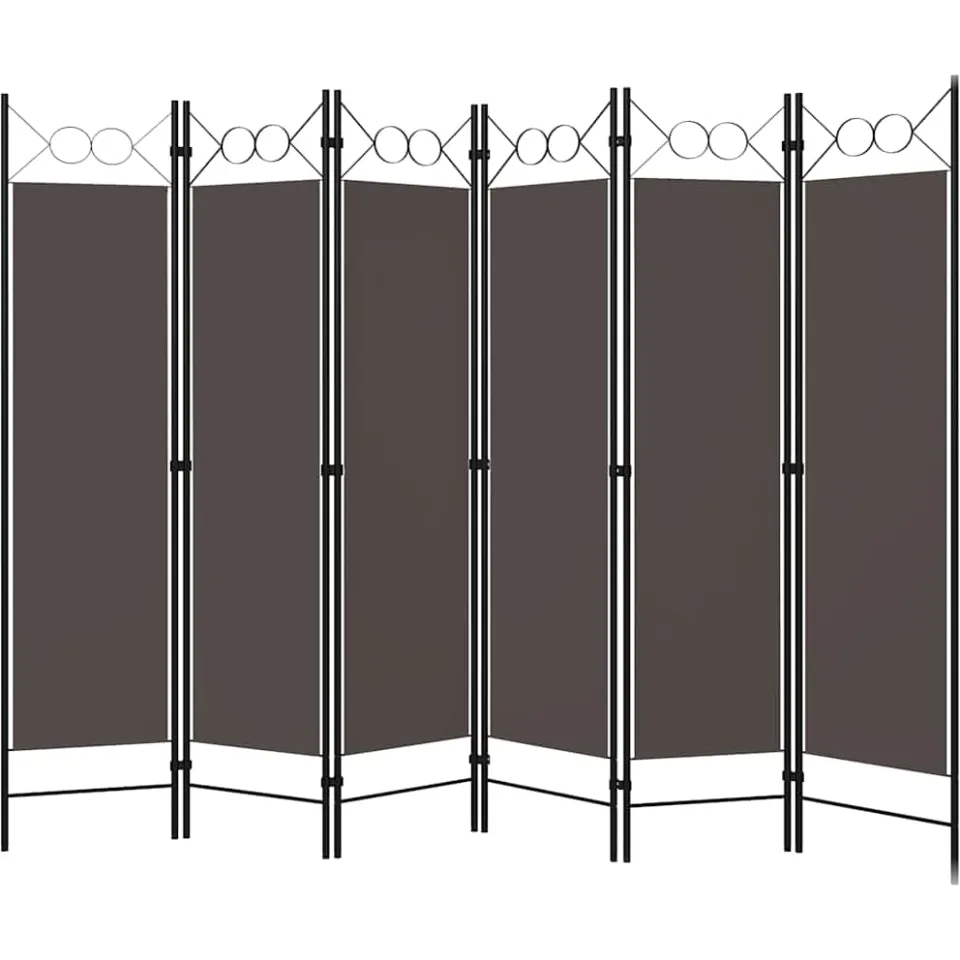 vidaXL Kamerscherm met 6 panelen 240x180 cm antraciet Anthraciet