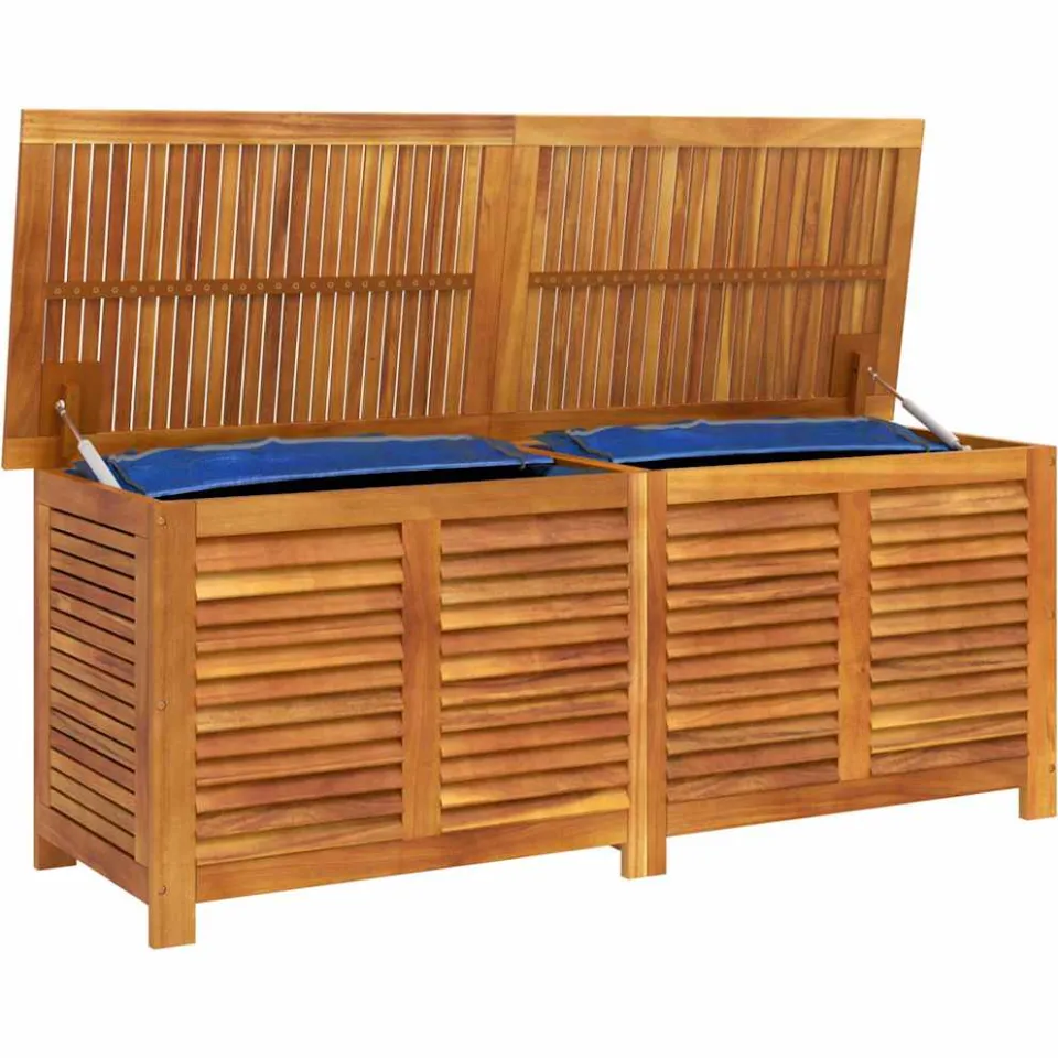 vidaXL Tuinbox met jaloezieën 150x50x56 cm massief acaciahout bruin, foto 4