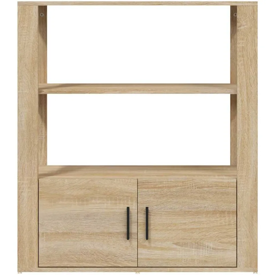vidaXL Dressoir 80x30x90 cm bewerkt hout sonoma eikenkleurig Bruin
