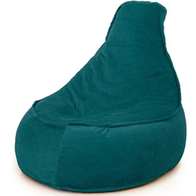 Parya HOME Drop & Sit Stoel Zitzak Ribstof - Zitzakfauteuil - Woonkamerzitzak – Emerald Green – 100 Liter – Voor Binnen