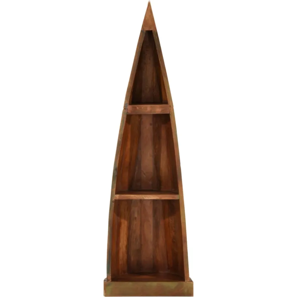 vidaXL Kast bootvorm 39x27x127 cm gerecycled hout Bruin
