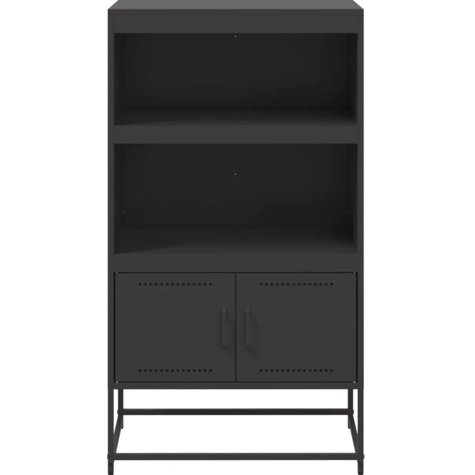 vidaXL Hoge kast 68,5x38,5x123,5 cm staal zwart, foto 4