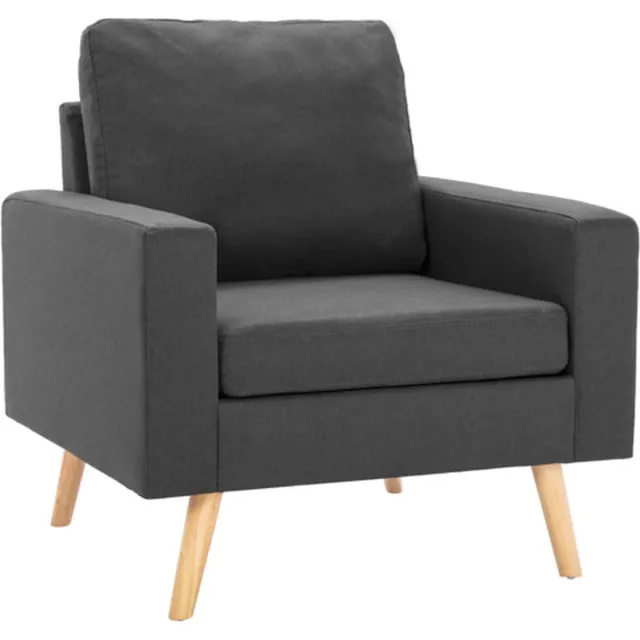vidaXL Fauteuil - stof - donkergrijs