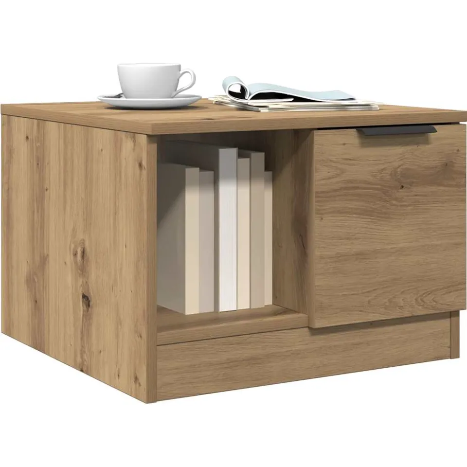 vidaXL Salontafel 50x50x36 cm bewerkt hout artisanaal eikenkleur, foto 5