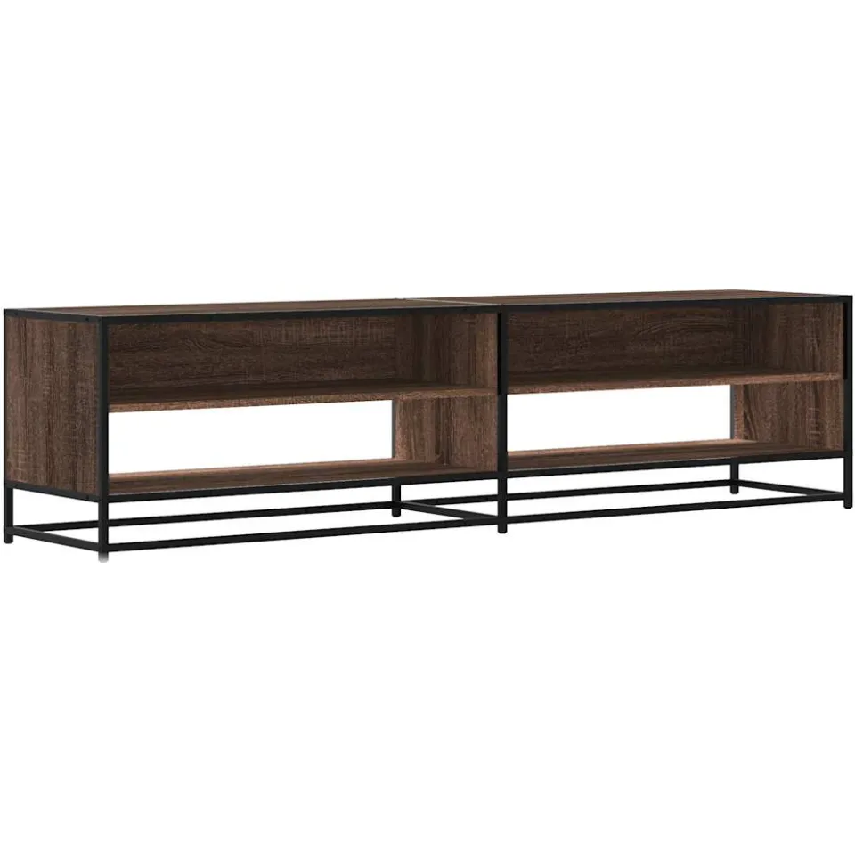 vidaXL Tv-meubel 180,5x40x46 cm bewerkt hout bruin eikenkleurig