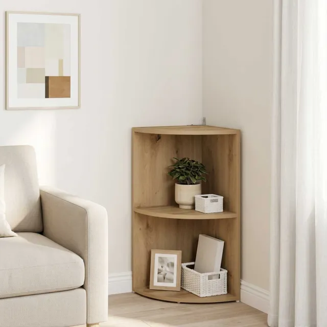 vidaXL Hoekplank 2-laags 41,5 x 41,5 x 72 cm Bewerkt hout bruin, foto 2