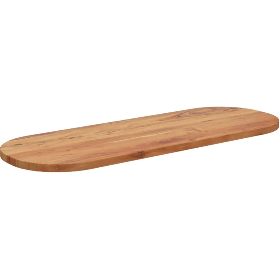 vidaXL Tafelblad ovaal 110x40x2,5 cm massief acaciahout Bruin