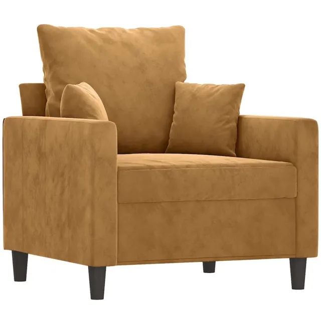 vidaXL Fauteuil - 60 - cm - fluweel - bruin