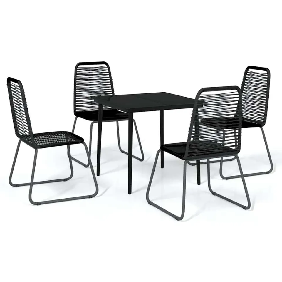 vidaXL 5-delige Tuinset zwart, foto 3