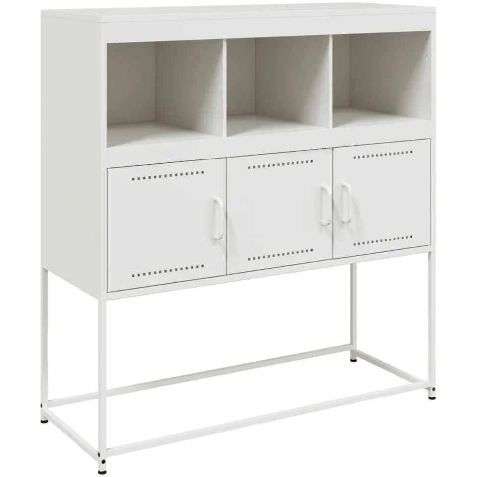 vidaXL Dressoir 100,5x39x107 cm staal wit