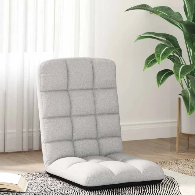 vidaXL Opvouwbare vloerstoel 71x51x62 cm stof wolkengrijs grijs, foto 2