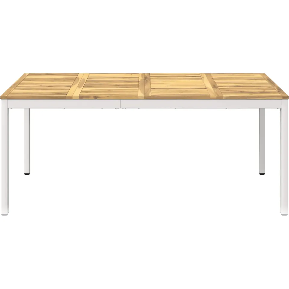 vidaXL Tuindiner tafel NAARDEN Witgewassen 180 x 88,5 x 75 cm Bruin