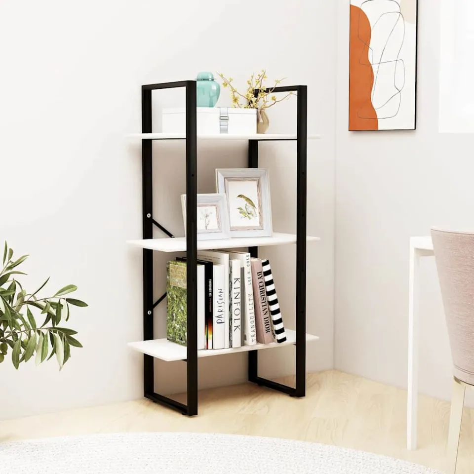vidaXL Opbergrek 60x30x105 cm massief grenenhout wit, foto 3