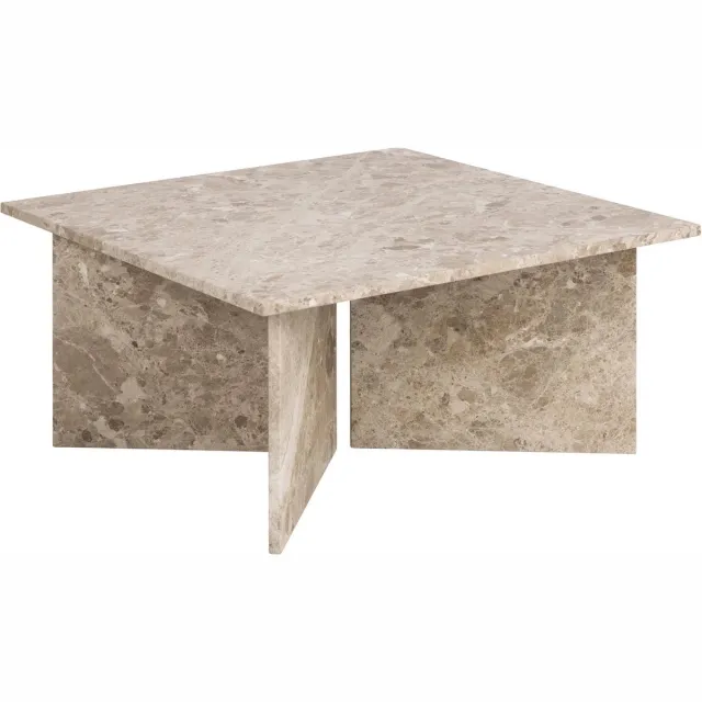 Giga Living Salontafel Zivik - Bruin Marmer - 90x90x42cm