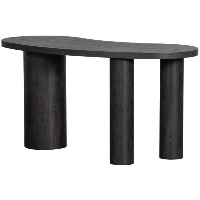 WOOOD Maan organische sidetable zwart dark brown